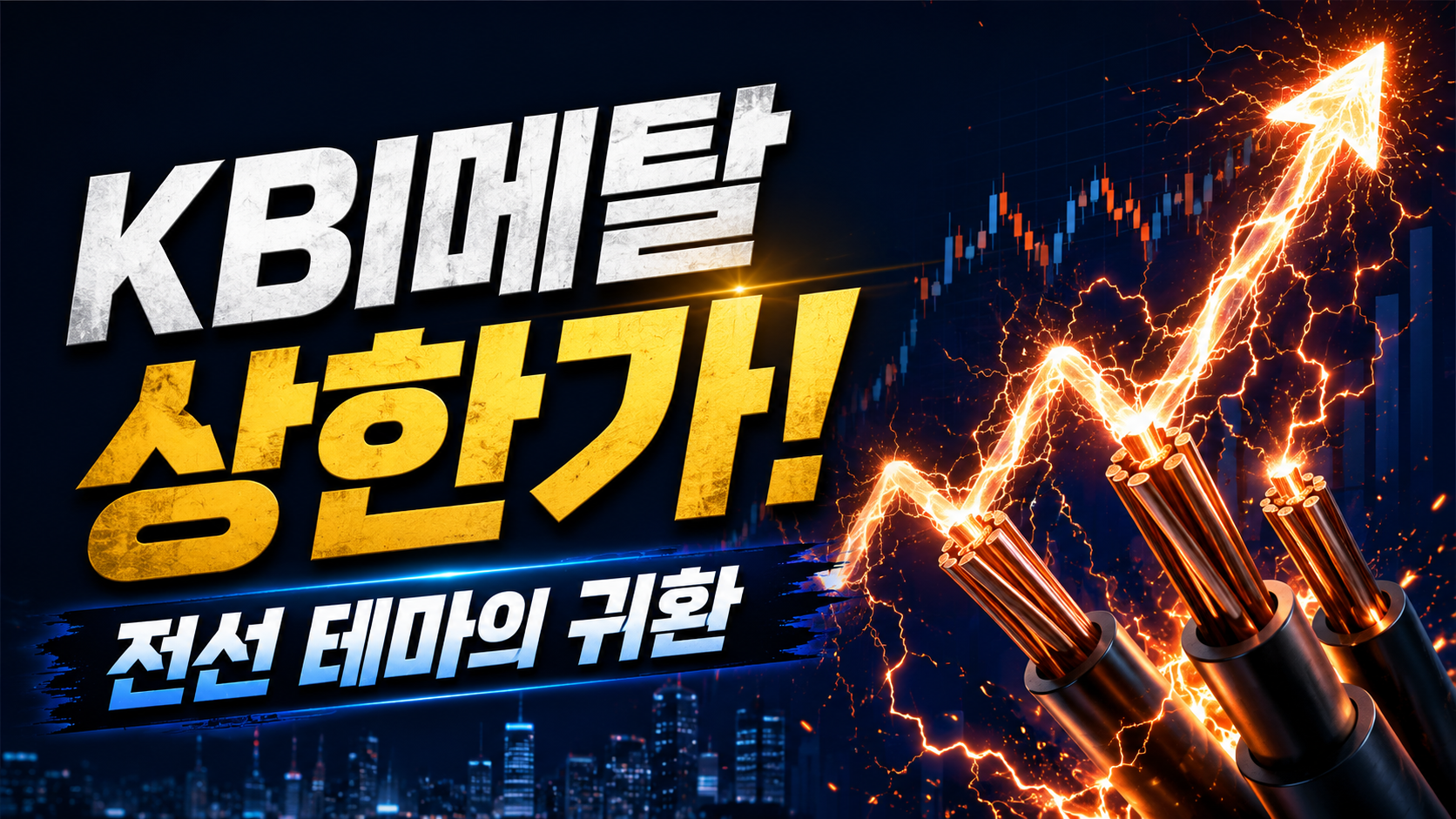 KBI메탈 상한가 직행, 광통신 다음은 전선이다? "내일 갭상승 시 대응 전략"